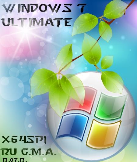 Windows 7 Ultimate SP1 IE10 x64 G.M.A. v13.07.13 Rus